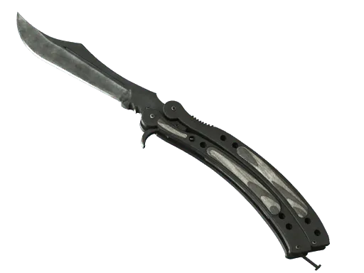 ★ StatTrak™ Butterfly Knife | Black Laminate (Battle-Scarred)