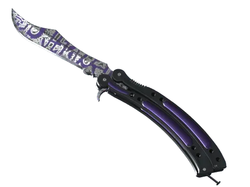 ★ StatTrak™ Butterfly Knife | Freehand (Well-Worn)