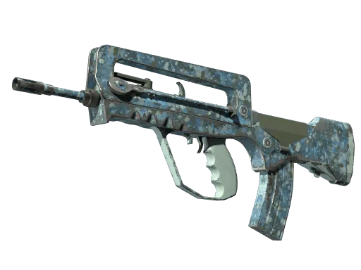 Souvenir FAMAS | Cyanospatter (Well-Worn)