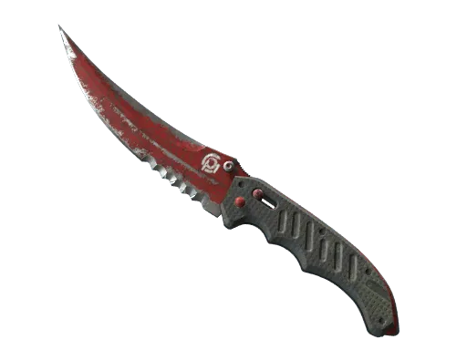 ★ StatTrak™ Flip Knife | Crimson Web (Battle-Scarred)