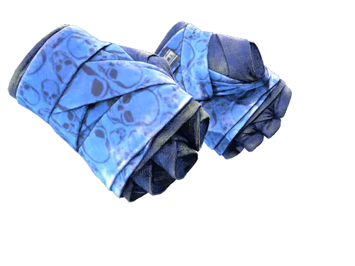 ★ Hand Wraps | Cobalt Skulls (Battle-Scarred)