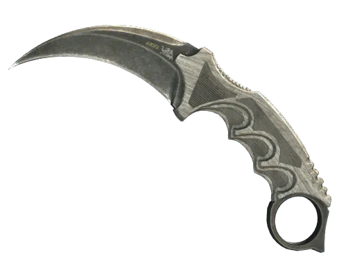 ★ Karambit | Black Laminate (Battle-Scarred)