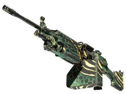 M249 | Emerald Poison Dart (Well-Worn)