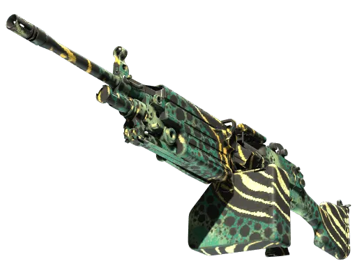 StatTrak™ M249 | Emerald Poison Dart (Minimal Wear)