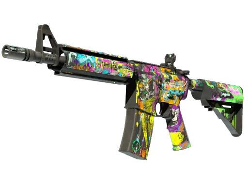 StatTrak™ M4A4 | In Living Color (Battle-Scarred)