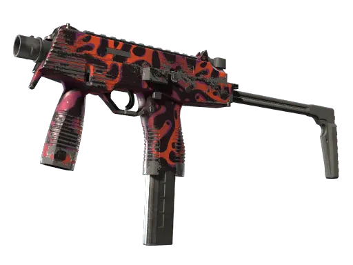 StatTrak™ MP9 | Ruby Poison Dart (Well-Worn)