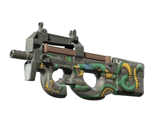 StatTrak™ P90 | Emerald Dragon (Well-Worn)