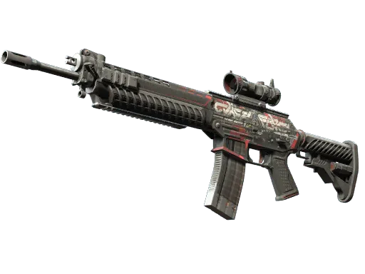 StatTrak™ SG 553 | Cyberforce (Battle-Scarred)