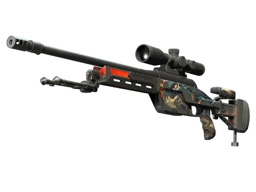 StatTrak™ SSG 08 | Dragonfire (Battle-Scarred)