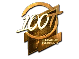 Sticker | 100 Thieves (Gold) | Boston 2018