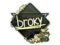 Sticker | broky (Gold) | Rio 2022