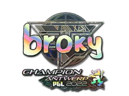 Sticker | broky (Holo, Champion) | Antwerp 2022