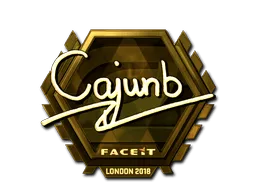 Sticker | cajunb (Gold) | London 2018