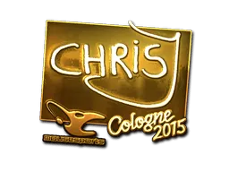 Sticker | chrisJ (Gold) | Cologne 2015