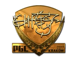 Sticker | chrisJ (Gold) | Krakow 2017