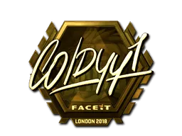 Sticker | COLDYY1 (Gold) | London 2018