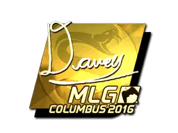Sticker | DAVEY (Gold) | MLG Columbus 2016