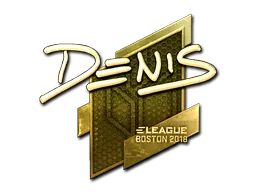 Sticker | denis (Gold) | Boston 2018