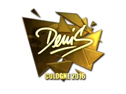 Sticker | denis (Gold) | Cologne 2016