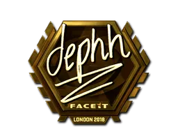 Sticker | dephh (Gold) | London 2018