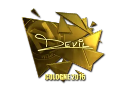 Sticker | DEVIL (Gold) | Cologne 2016