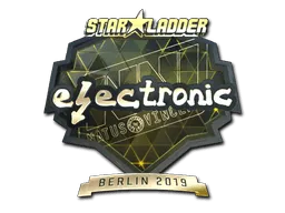 Sticker | electronic (Gold) | Berlin 2019