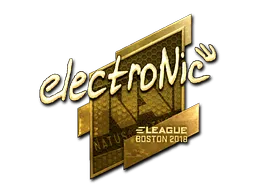 Sticker | electronic (Gold) | Boston 2018