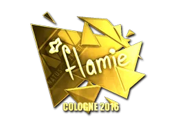 Sticker | flamie (Gold) | Cologne 2016