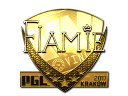 Sticker | flamie (Gold) | Krakow 2017