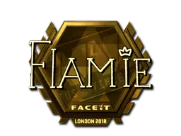 Sticker | flamie (Gold) | London 2018