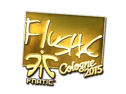 Sticker | flusha (Gold) | Cologne 2015