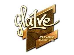 Sticker | gla1ve (Gold) | Boston 2018