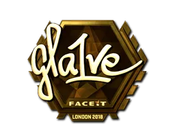 Sticker | gla1ve (Gold) | London 2018
