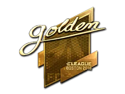 Sticker | Golden (Gold) | Boston 2018