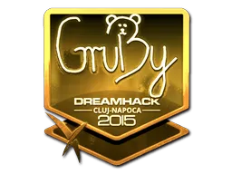 Sticker | GruBy (Gold) | Cluj-Napoca 2015