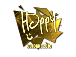 Sticker | Happy (Gold) | Cologne 2016