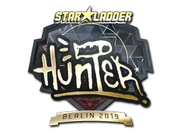Sticker | huNter- (Gold) | Berlin 2019