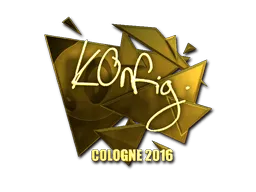 Sticker | k0nfig (Gold) | Cologne 2016