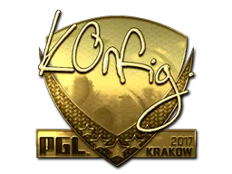 Sticker | k0nfig (Gold) | Krakow 2017