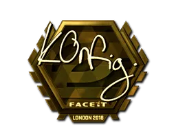 Sticker | k0nfig (Gold) | London 2018