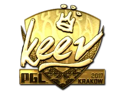 Sticker | keev (Gold) | Krakow 2017