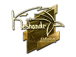 Sticker | keshandr (Gold) | Boston 2018