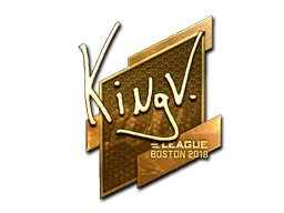 Sticker | kNgV- (Gold) | Boston 2018