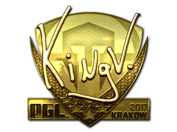 Sticker | kNgV- (Gold) | Krakow 2017