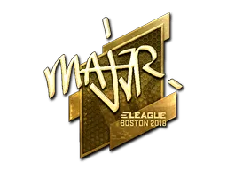 Sticker | MAJ3R (Gold) | Boston 2018