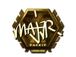 Sticker | MAJ3R (Gold) | London 2018