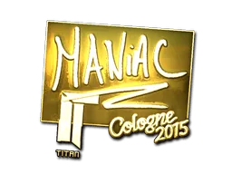 Sticker | Maniac (Gold) | Cologne 2015