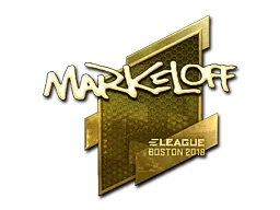 Sticker | markeloff (Gold) | Boston 2018