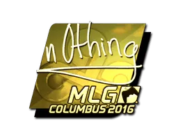 Sticker | n0thing (Gold) | MLG Columbus 2016