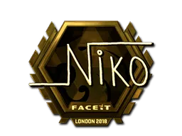 Sticker | niko (Gold) | London 2018